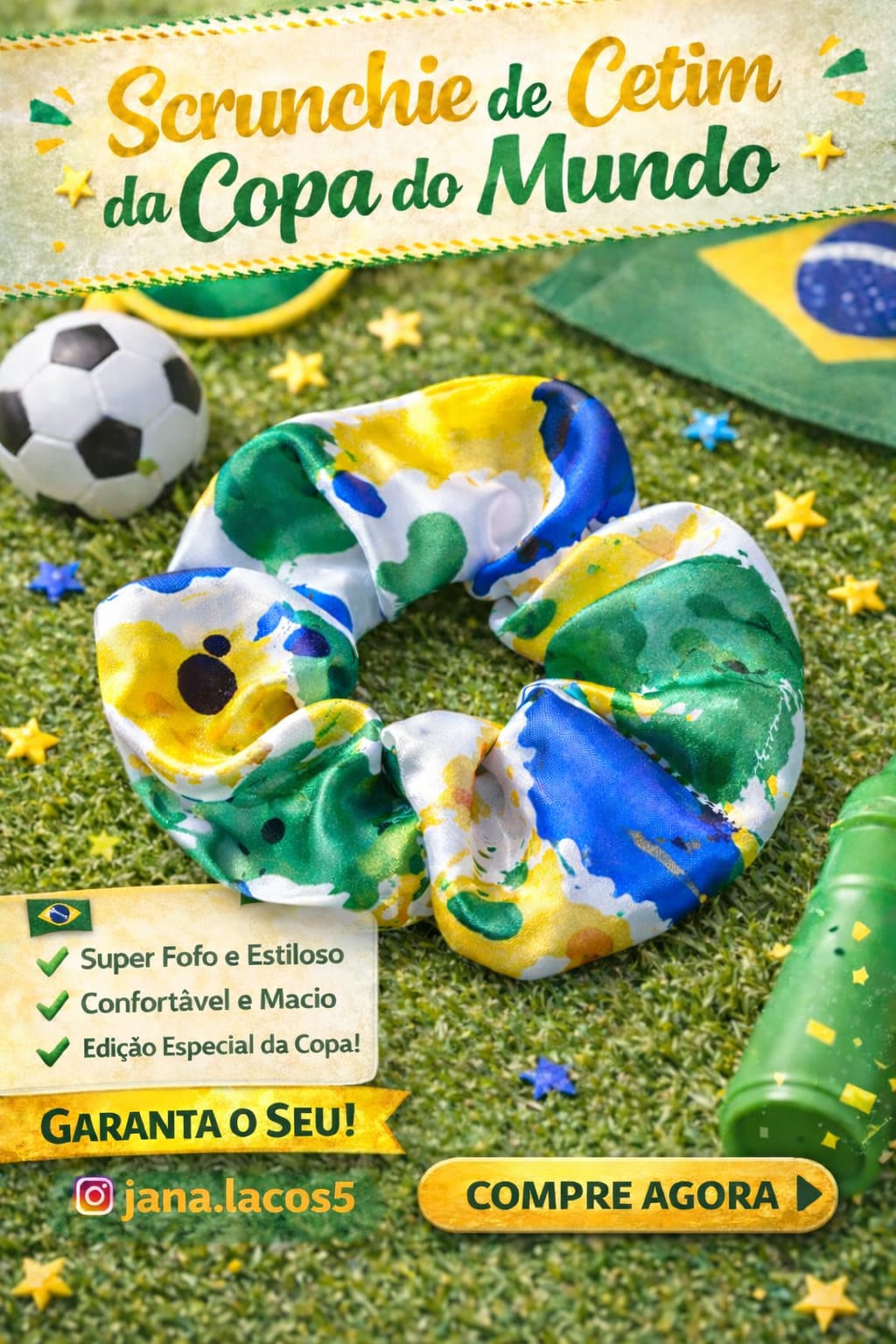 Scrunchie (Xuxinha) Copa do Mundo